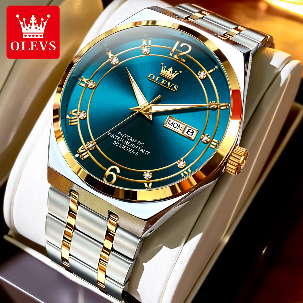 Rolex Watch Datejust - Zegarek męski OLEVS, zegarek mechaniczny, wodoodporny,