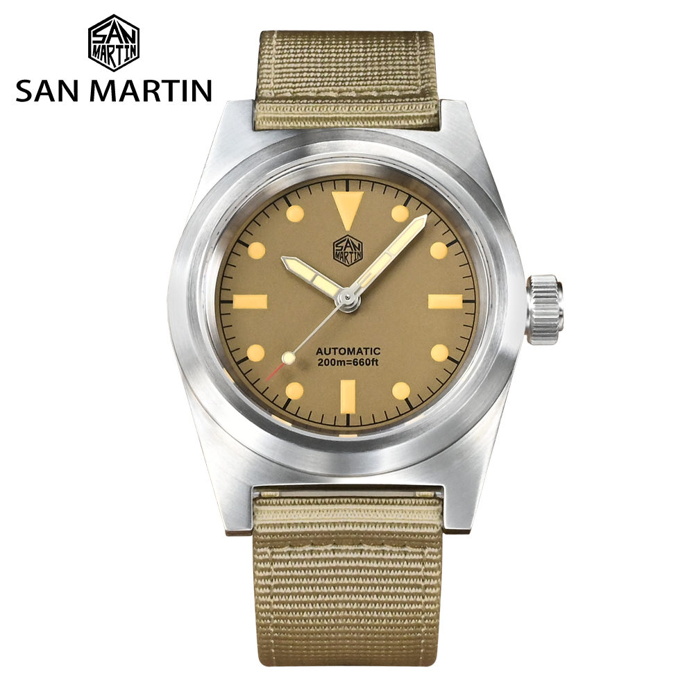 San Martin 38mm zegarek typu P – Tropic Strap Vintage recenzja i cena